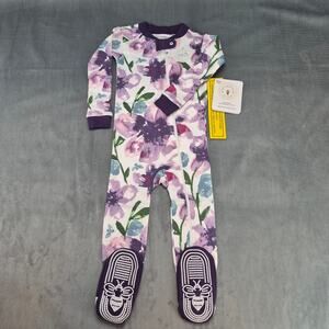 Burts Bees Baby Organic Cotton Baby One Piece Sleeper Floral Multi-Color 18M